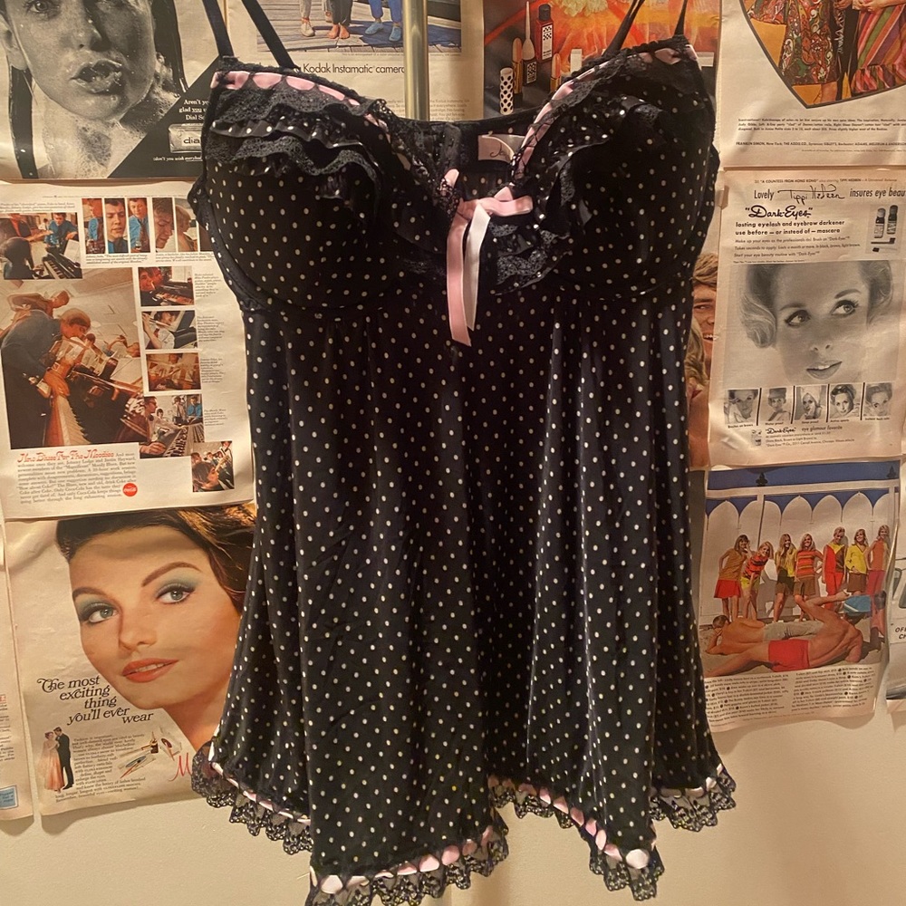 Lingerie polka dot bra top